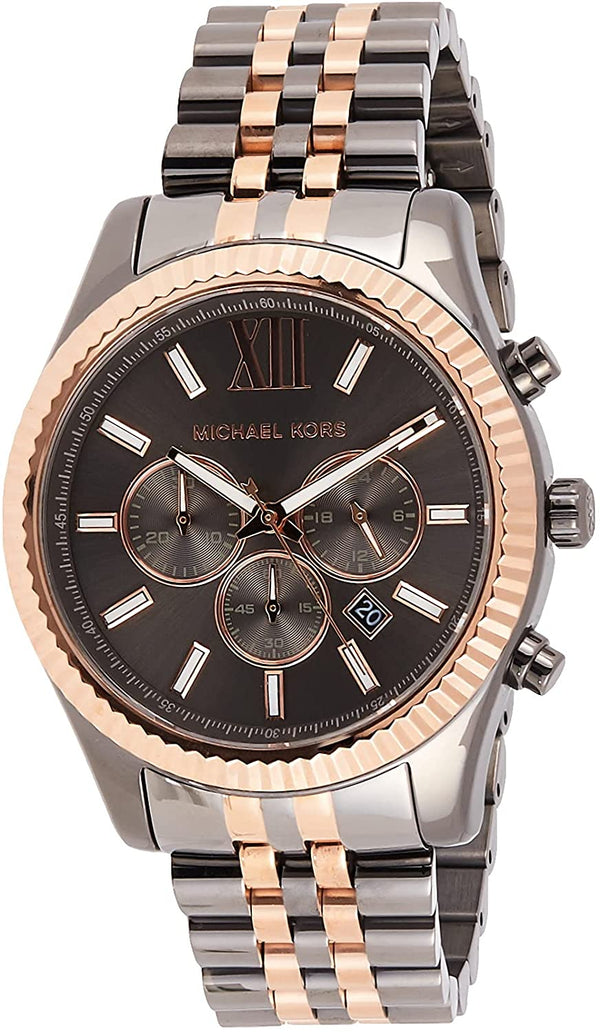 Michael Kors Lexington orologio cronografo uomo rose/nero Mk8561