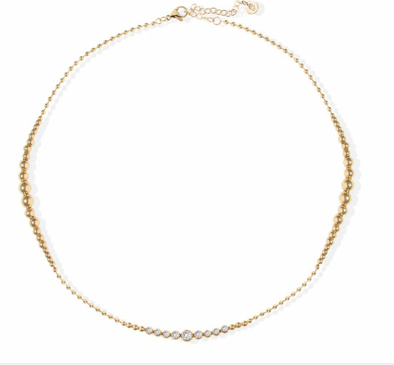 LIU JO - Collana Donna  Acciaio dorata maglia a Pallini LJ2824