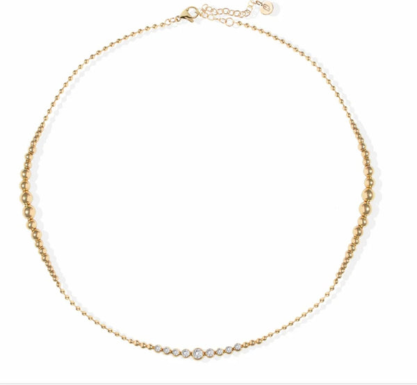 LIU JO - Collana Donna  Acciaio dorata maglia a Pallini LJ2824