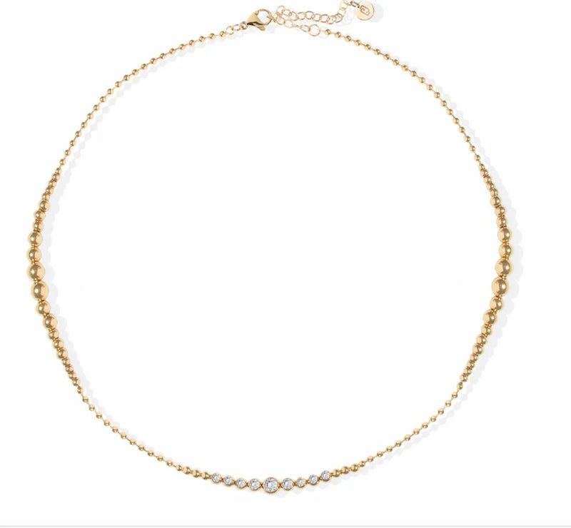 LIU JO - Collana Donna  Acciaio dorata maglia a Pallini LJ2824