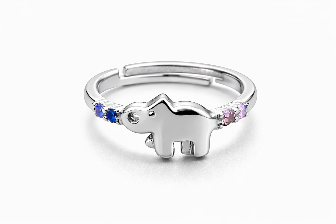 fico gioielli - Anello Elefantino Portafortuna in Argento