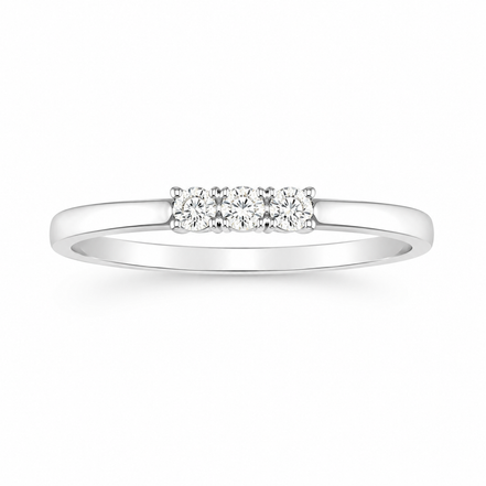Fico Gioielli - Anello trilogy in Oro Bianco 18 KT con Diamanti