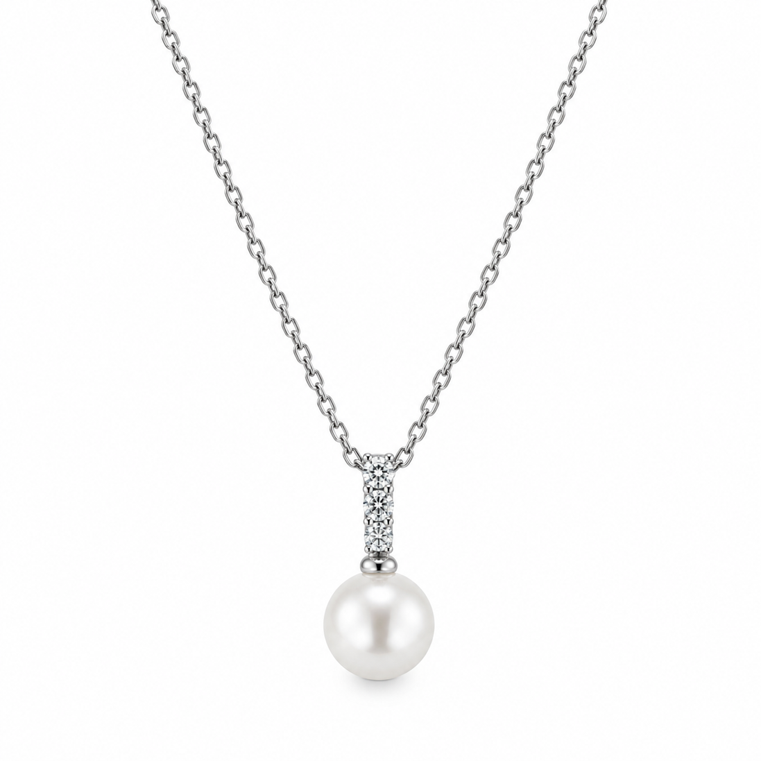 Sovrani - Collana  in argento Zirconi e Perle