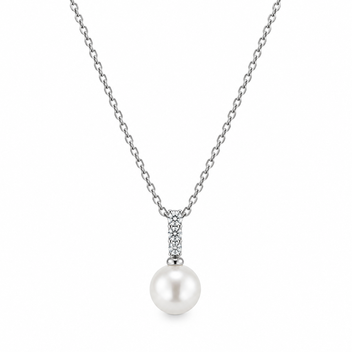 Sovrani - Collana  in argento Zirconi e Perle