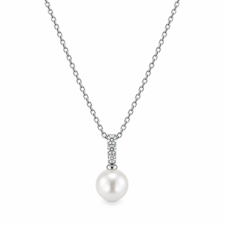 Sovrani - Collana  in argento Zirconi e Perle