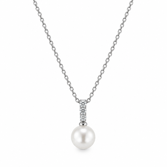 Sovrani - Collana  in argento Zirconi e Perle