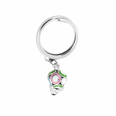 AMO CAPRI - Anello in Metallo con campana portafortuna impreziosita da smalti colorati