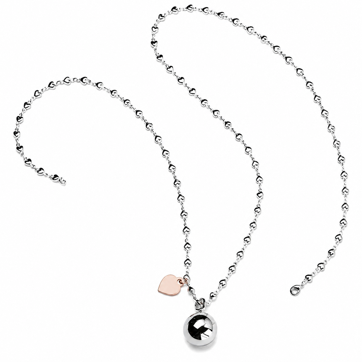 Sovrani - collana chiama angeli ottone cuore