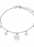 Bysimon - Bracciale in Argento 925 con ciondoli quadrifoglio