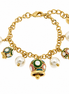 Amo Capri - Bracciale in Metallo sfere bianche campanelle multicolor