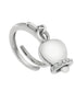 amo capri - Anello in Metallo con campanella portafortuna pendente, impreziosita da cristalli