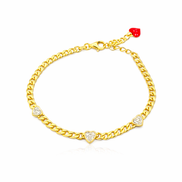 fico gioielli - Bracciale Cuori Luminosi in Argento
