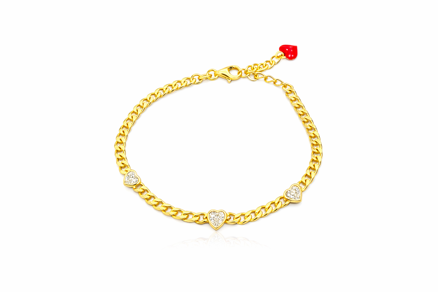 fico gioielli - Bracciale Cuori Luminosi in Argento