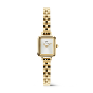 Daniel Wellington - Quadro Mini Arch 3-link White Sunray Gold