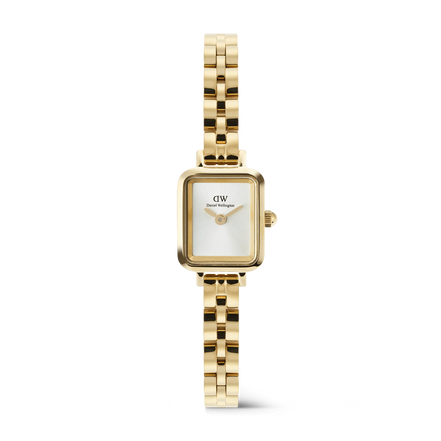 Daniel Wellington - Quadro Mini Arch 3-link White Sunray Gold