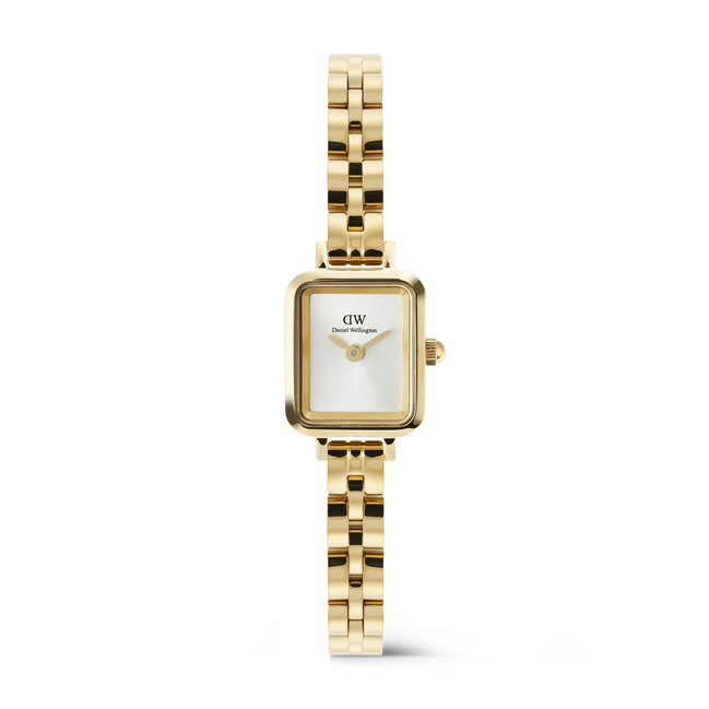 Daniel Wellington - Quadro Mini Arch 3-link White Sunray Gold