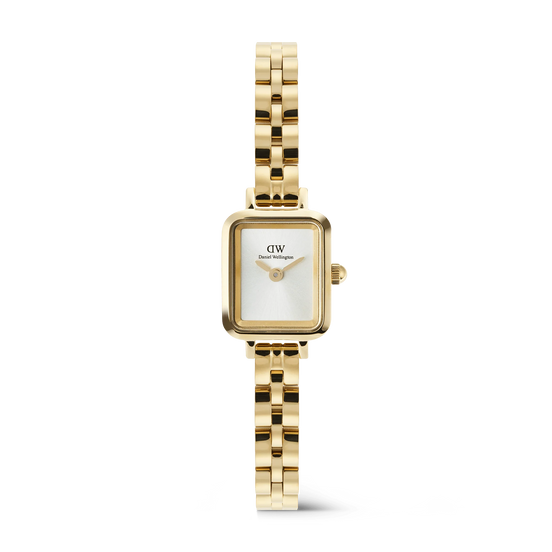 Daniel Wellington - Quadro Mini Arch 3-link White Sunray Gold