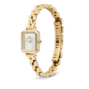 Daniel Wellington - Quadro Mini Arch 3-link White Sunray Gold