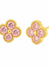 BYSIMON -  Orecchini in Argento 925 con fiore rosa