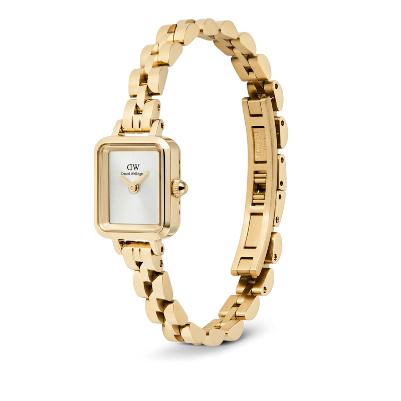 Daniel Wellington - Quadro Mini Arch 3-link White Sunray Gold