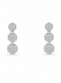 Fico Gioielli - Orecchini Pendenti Trilogy di Diamanti in Oro Bianco 18 KT
