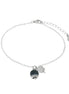 BYSIMON - Bracciale in Argento 925 campanella portafortuna impreziosito da zirconi blu e quadrifoglio