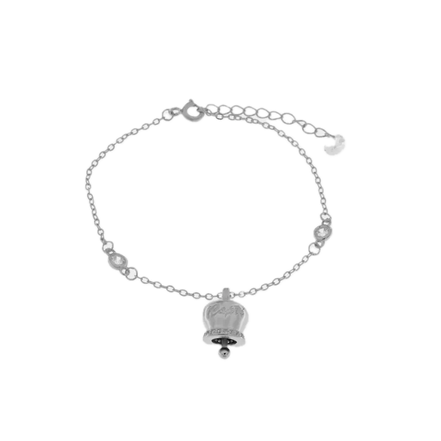 amo capri - Bracciale in Argento 925 con campanella Capri e zirconi
