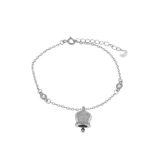 amo capri - Bracciale in Argento 925 con campanella Capri e zirconi