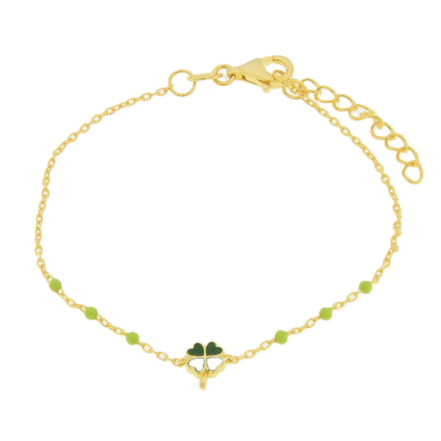 BYSIMON - Bracciale in Argento 925 con quadrifoglio