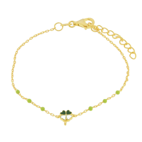 BYSIMON - Bracciale in Argento 925 con quadrifoglio