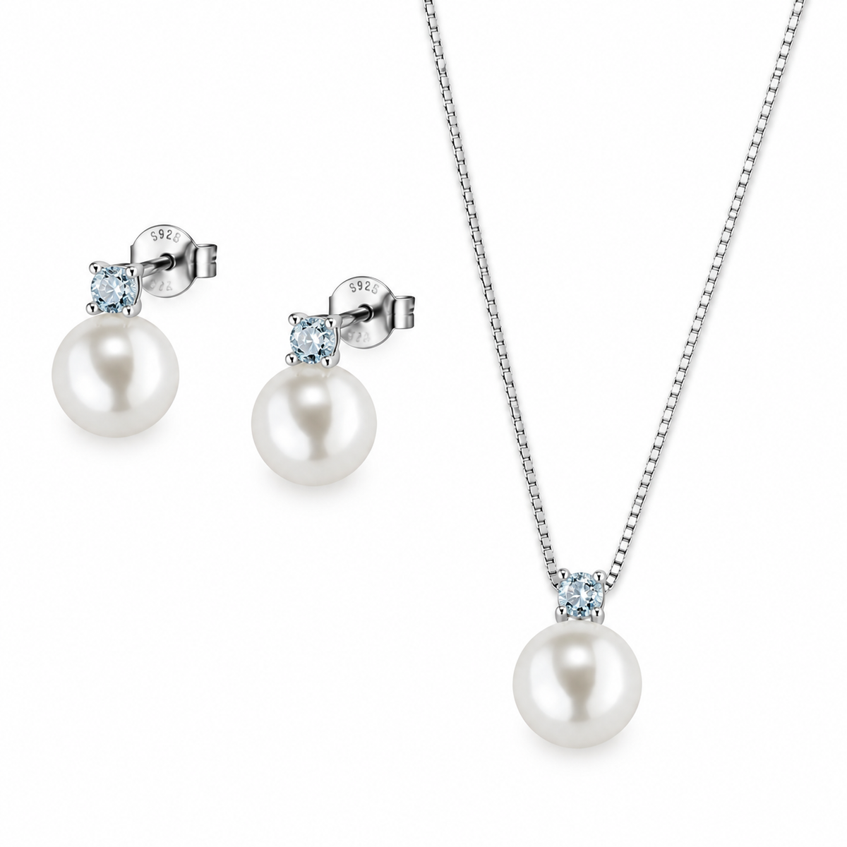 Sovrani - set collana e orecchini perla d8