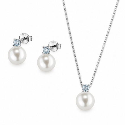 Sovrani - set collana e orecchini perla d8