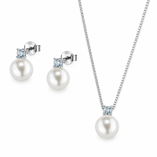 Sovrani - set collana e orecchini perla d8