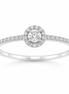 Fico Gioielli - Anello halo in Oro Bianco 18 KT con Diamanti