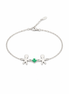 fico gioielli - Bracciale Due Bambini con Quadrifoglio in Argento 925