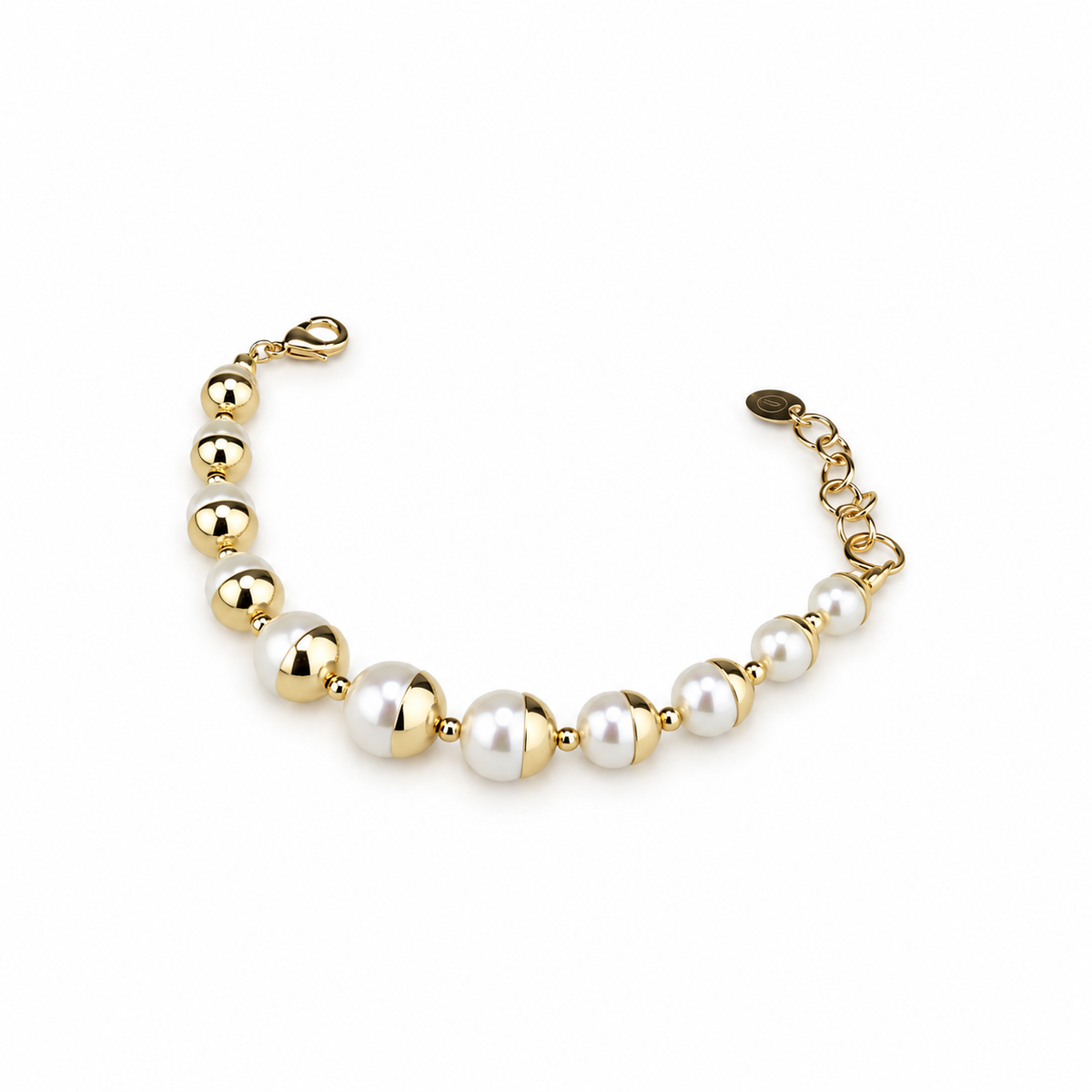 Bracciale Finitura Oro con Conchiglia Ricoperta - J7424