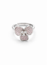 fico gioielli - Anello Fiore Rosa con Zirconi in Argento