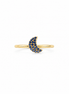 Fico Gioielli - Anello Regolabile Luna con Zirconi Blu in Argento 925