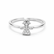 fico gioielli - Anello Bimba in Argento 925 con Zirconi