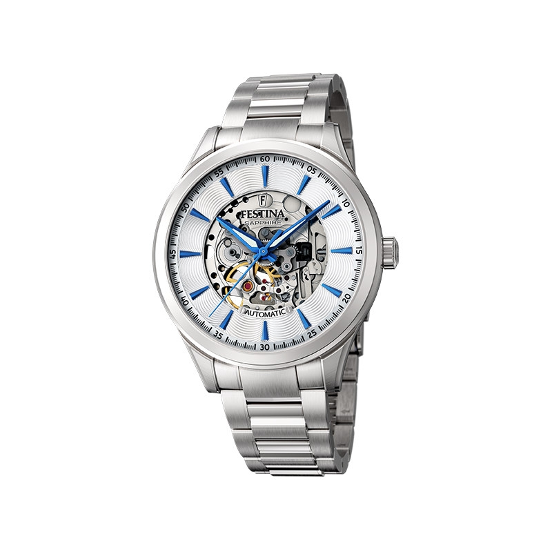 OROLOGIO FESTINA AUTOMATIC F20536/1 ARGENTO CINTURINO ACCIAIO, UOMO F20536/1