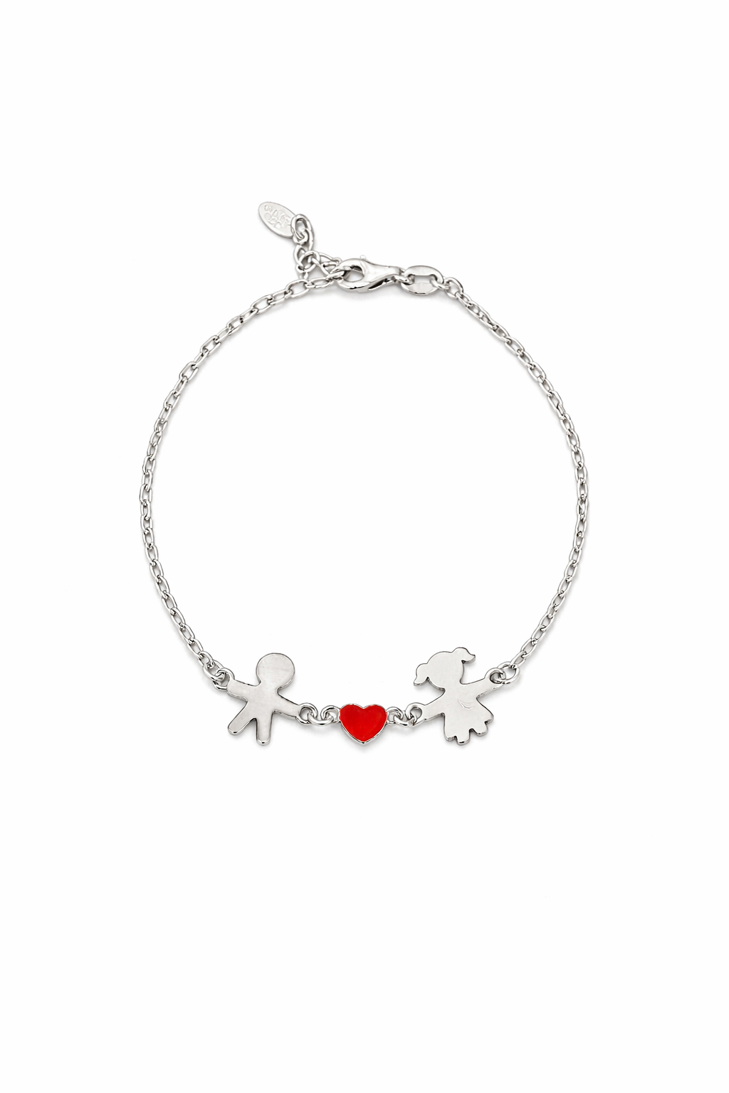 fico gioielli - Bracciale Bimbo e Bimba con Cuore in Argento 925