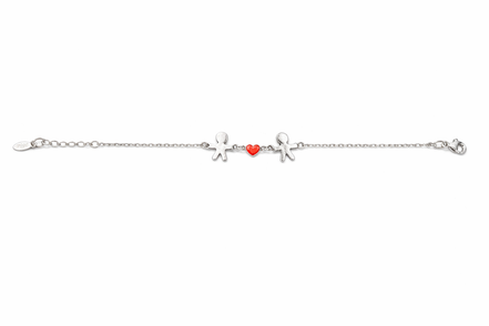 fico gioielli - Bracciale Bimbi con Cuore in Argento 925