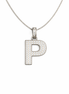 fico gioielli - Collana con Iniziale “P” in Argento con Zirconi