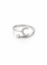 fico gioielli - Anello Iniziale “C” in Argento con Zirconi