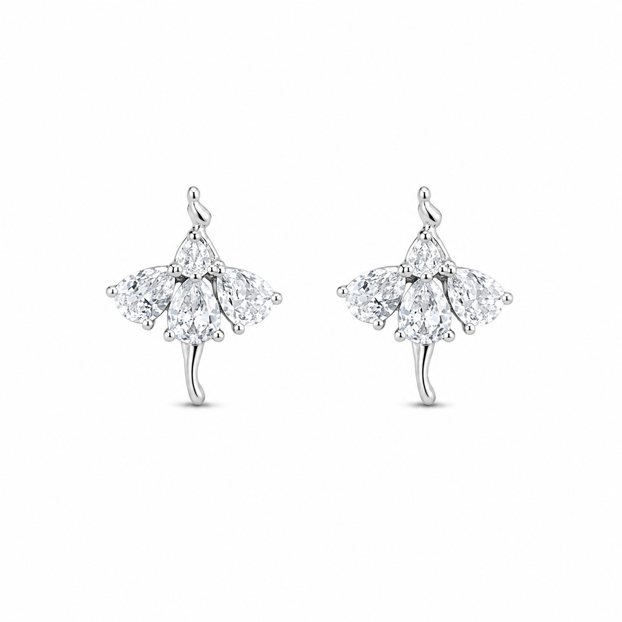 Fico Gioielli - Orecchini Ballerina con Zirconi Argento 925