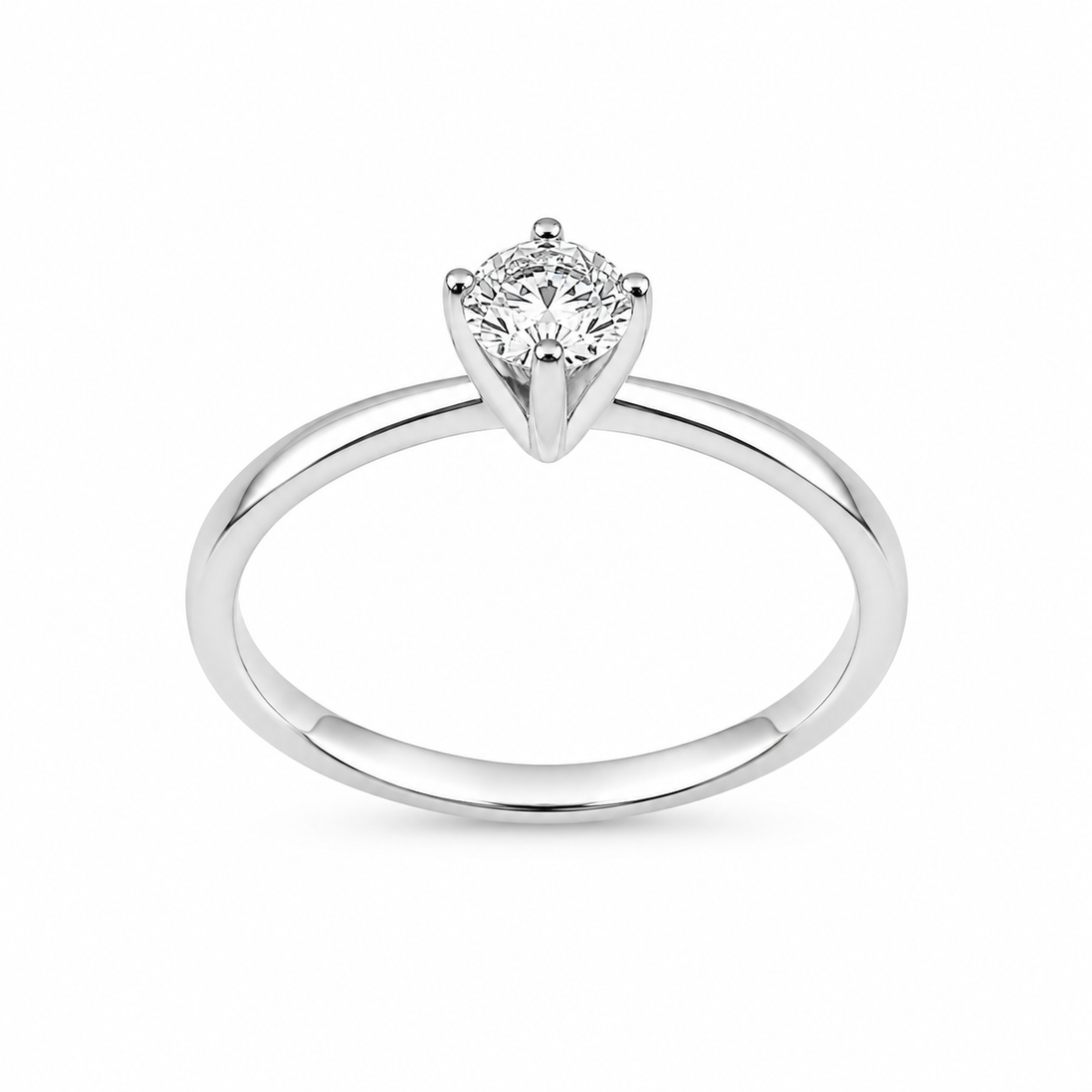 Fico Gioielli - Anello solitario in Oro Bianco 18 KT con Diamante