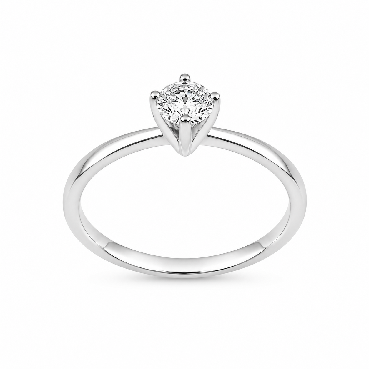 Fico Gioielli - Anello solitario in Oro Bianco 18 KT con Diamante