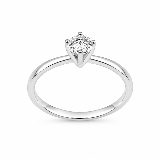 Fico Gioielli - Anello solitario in Oro Bianco 18 KT con Diamante