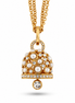 Amo Capri - Collana in Metallo dorato con campanella portafortuna perle