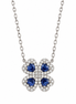 Bysimon - Collana in Argento 925 fiore viola zirconato